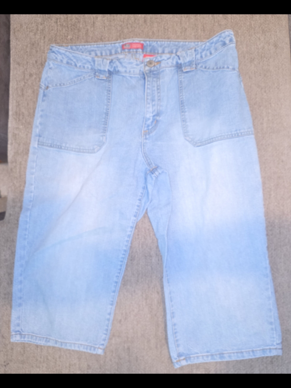 Faded Glory Light Blue Relaxed Women's Denim Capri Size 16